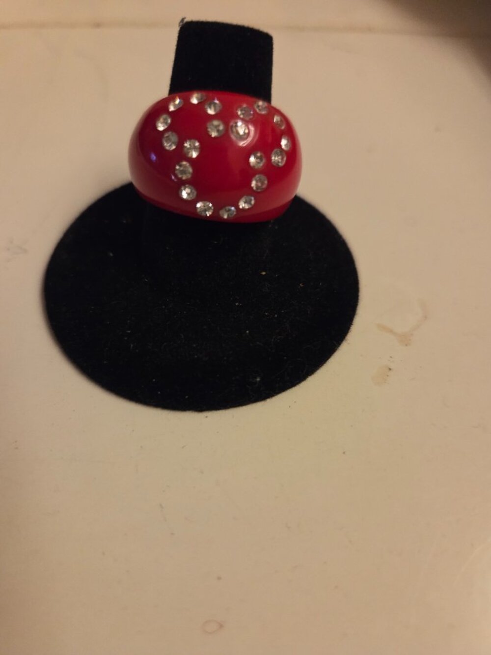 Red micky mouse ring